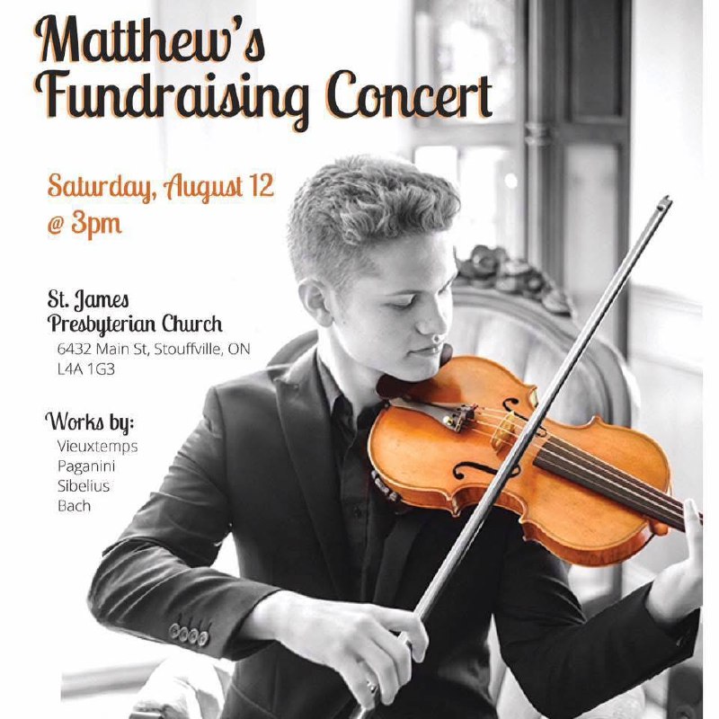 Matthew Eeuwes fundraising concert